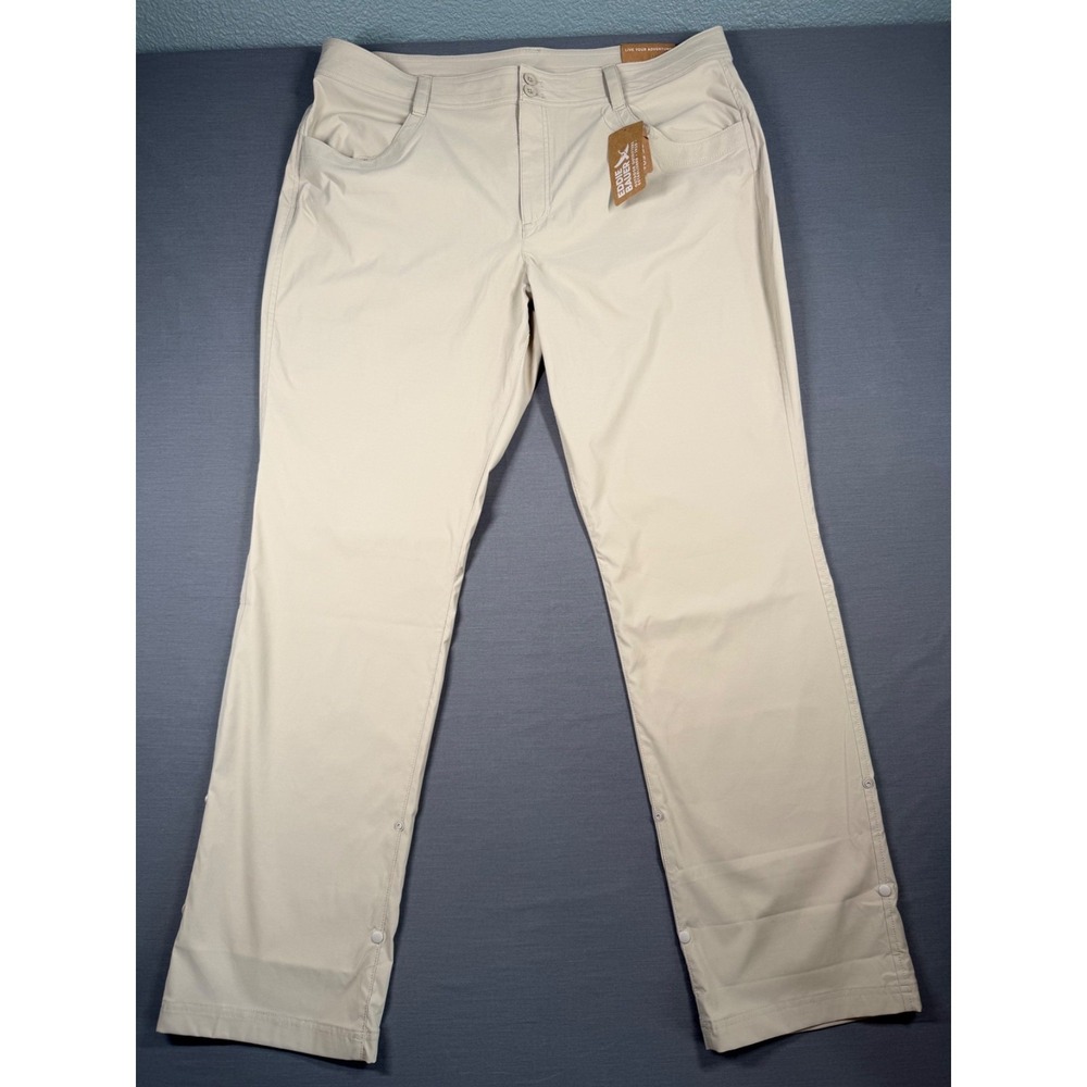Eddie Bauer UPF‎ Pant Women 18 Beige Sightscape Horizon Convertible Hiking NEW